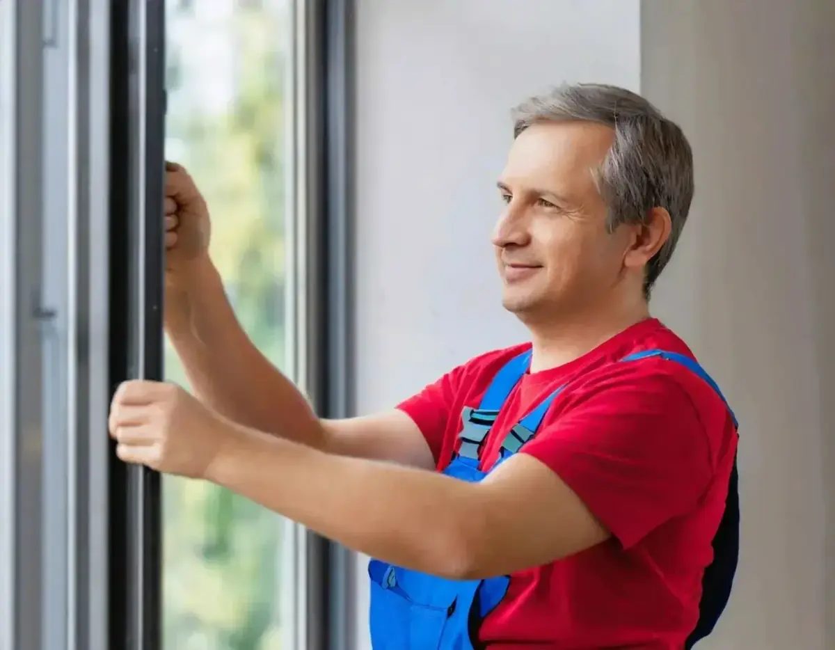 Technicien souriant réglant un châssis