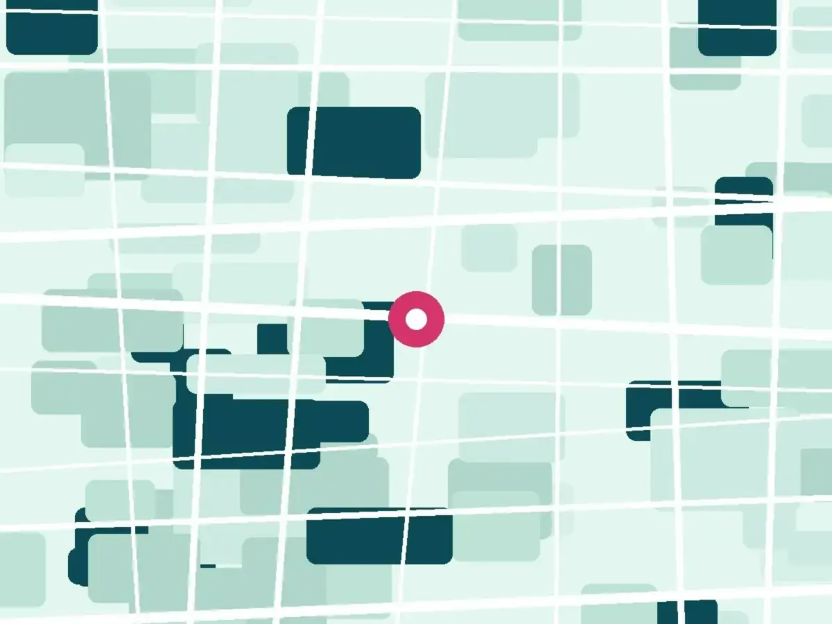 Illustration d'un plan de quartier stylisé